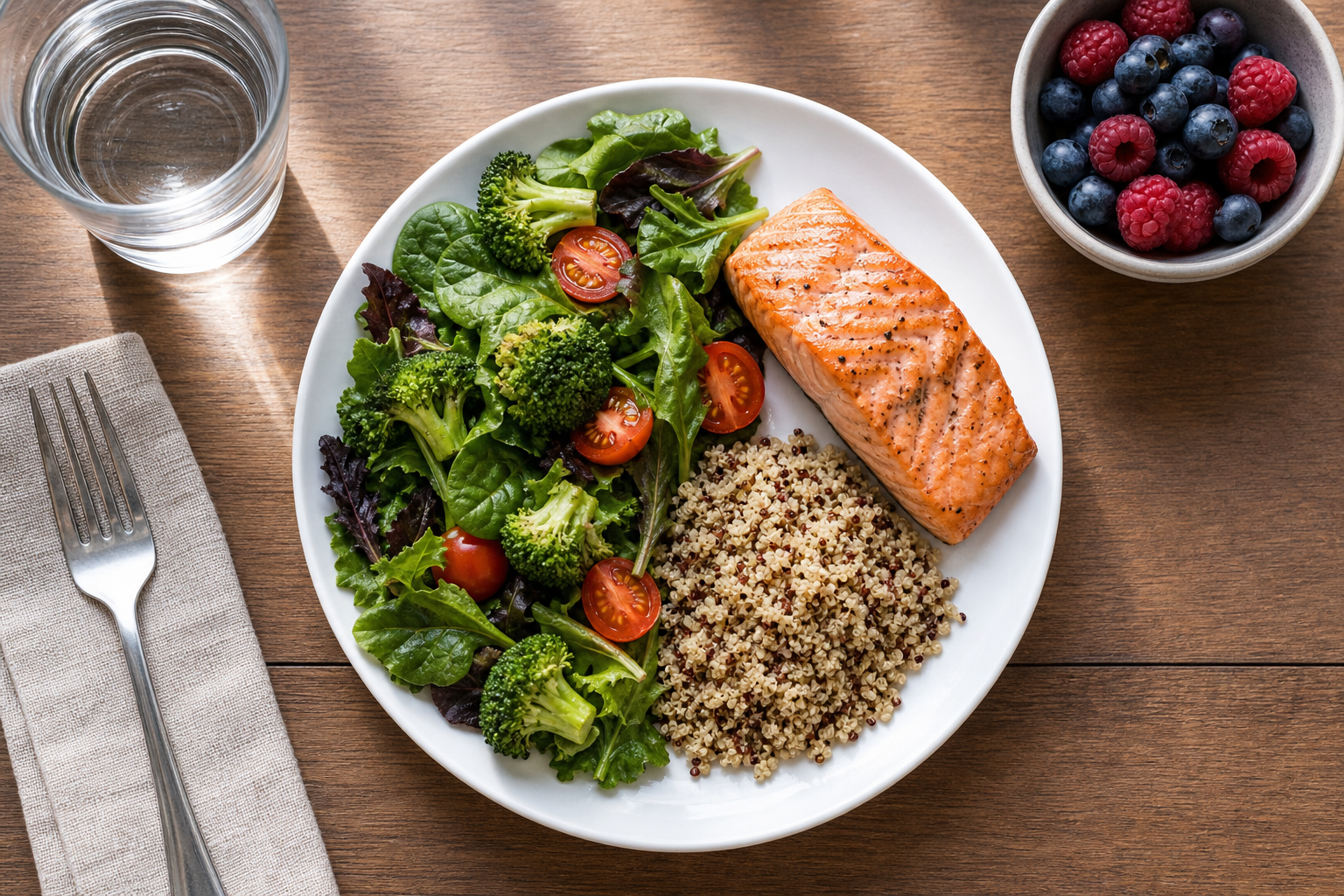 A simple plate next to a smartphone — the Glukky food snap idea.