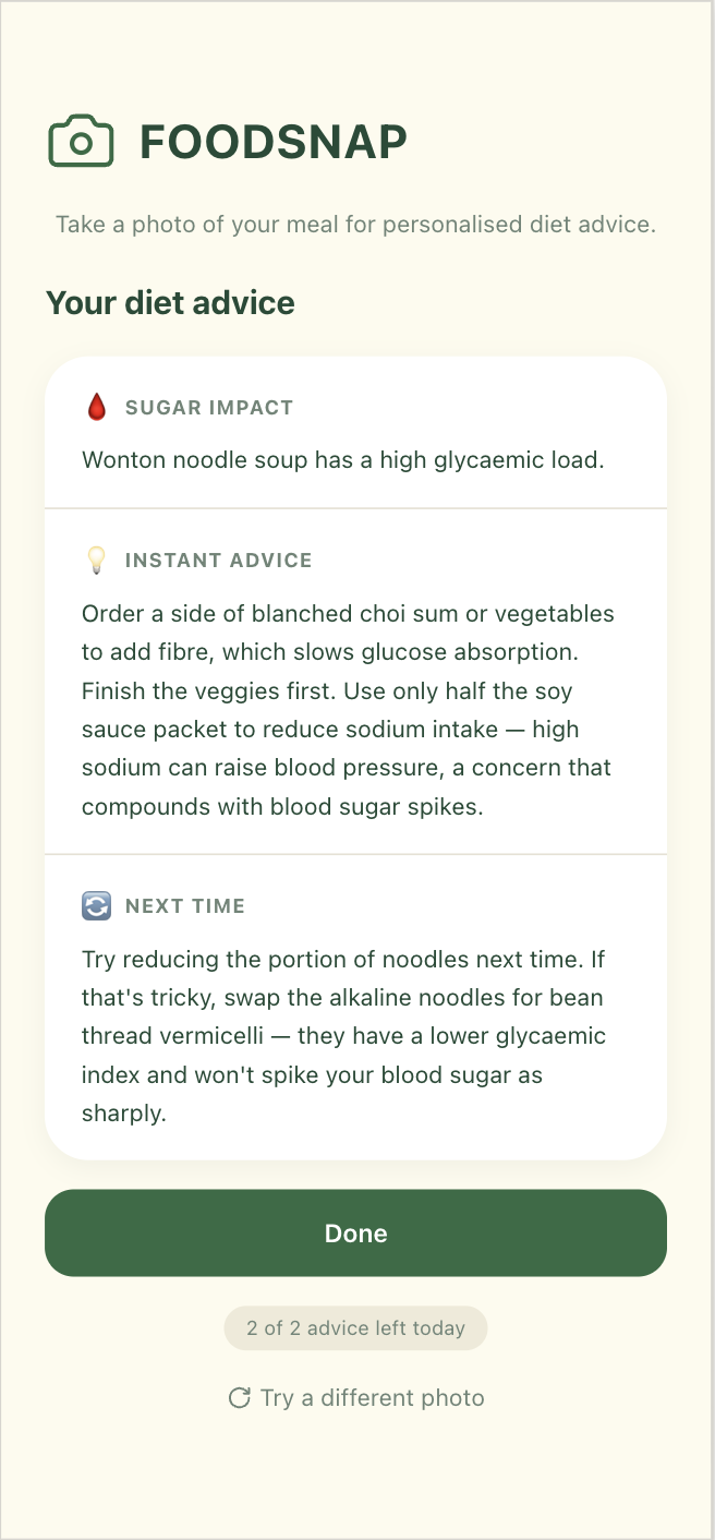 Diet advice
