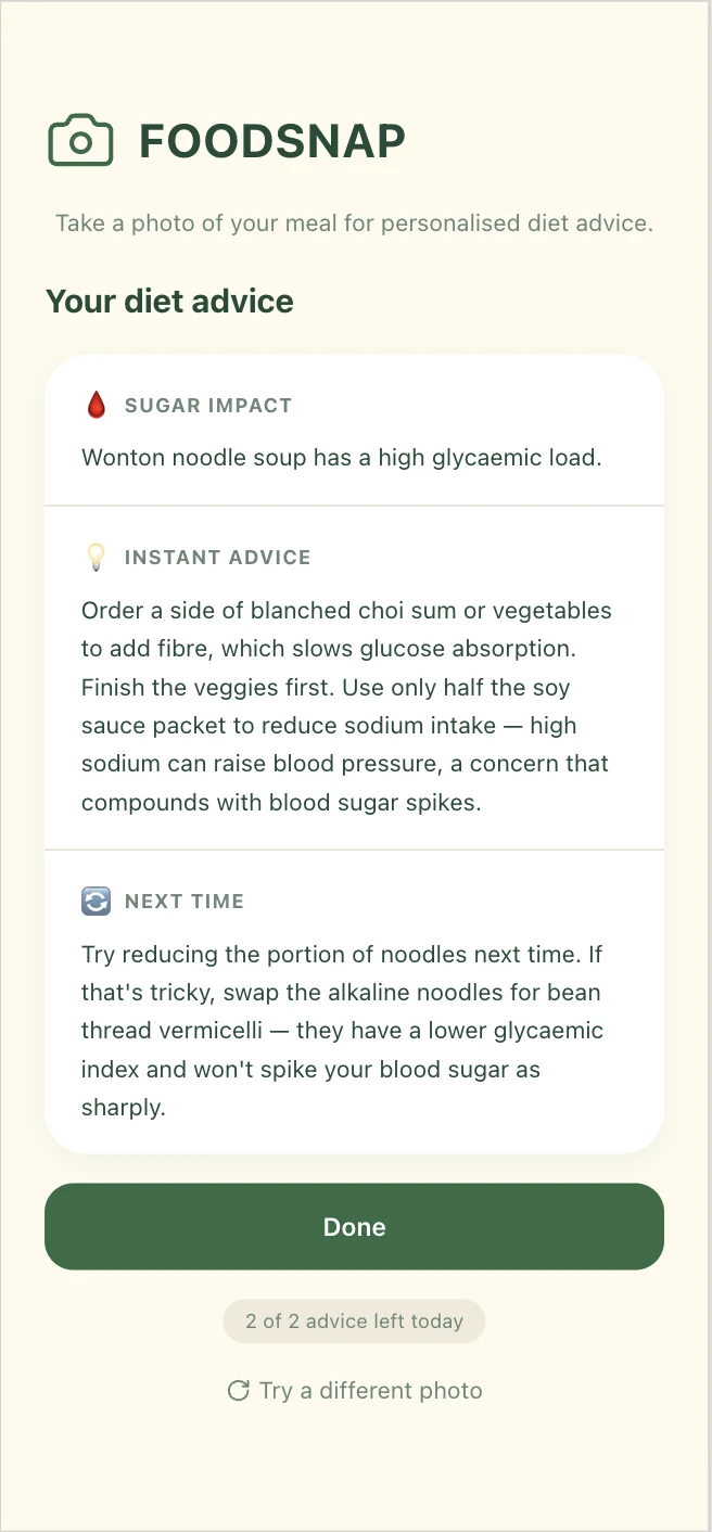 Diet advice
